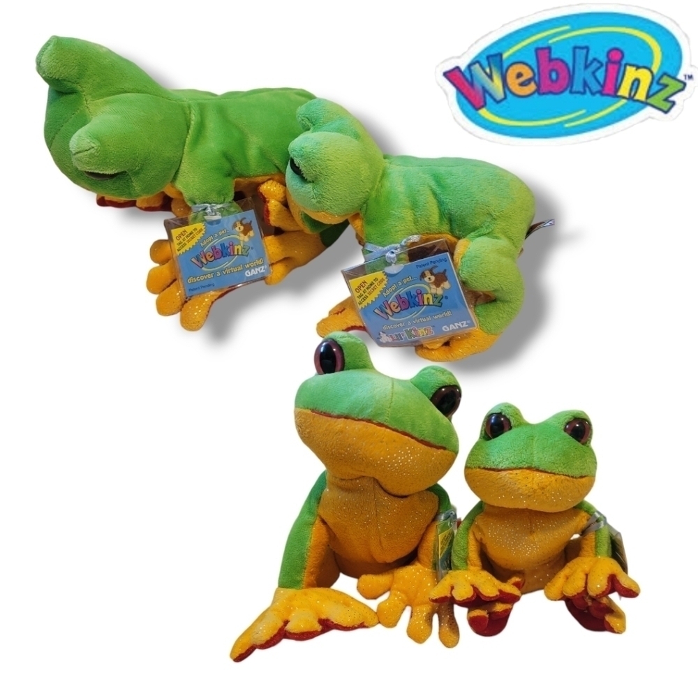 WEBKINZ GANZ Frog Amphibian Bundle of 6 Plush New w/ Codes Love,Tree,Bull,TieDye - Picture 11 of 11